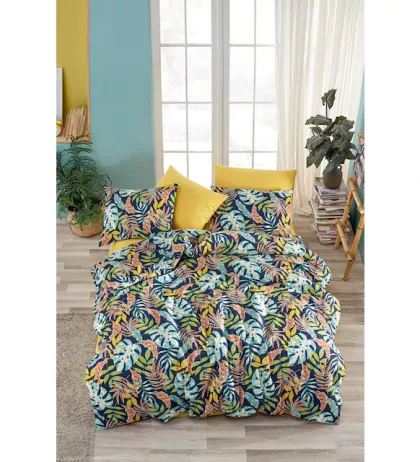 duvet cover set with leafs