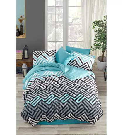 blue maze duvet cover