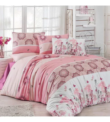 Pink Crystal Duvet Cover set